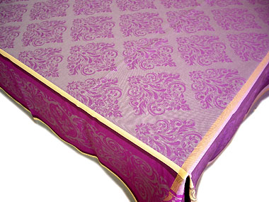 French Jacquard tablecloth, Teflon (Prestige. Purple) - Click Image to Close
